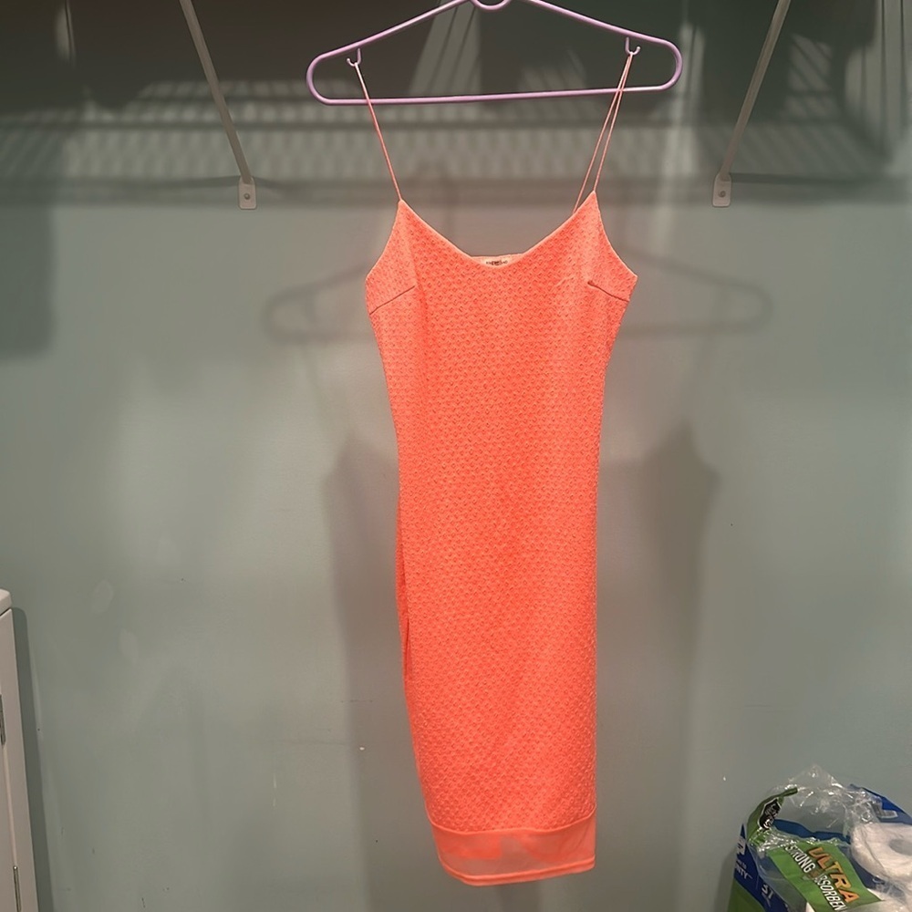 River Island Coral Bodycon dress